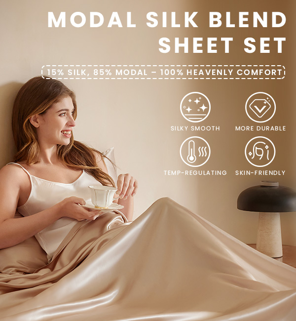 30% off silk modal sheet set