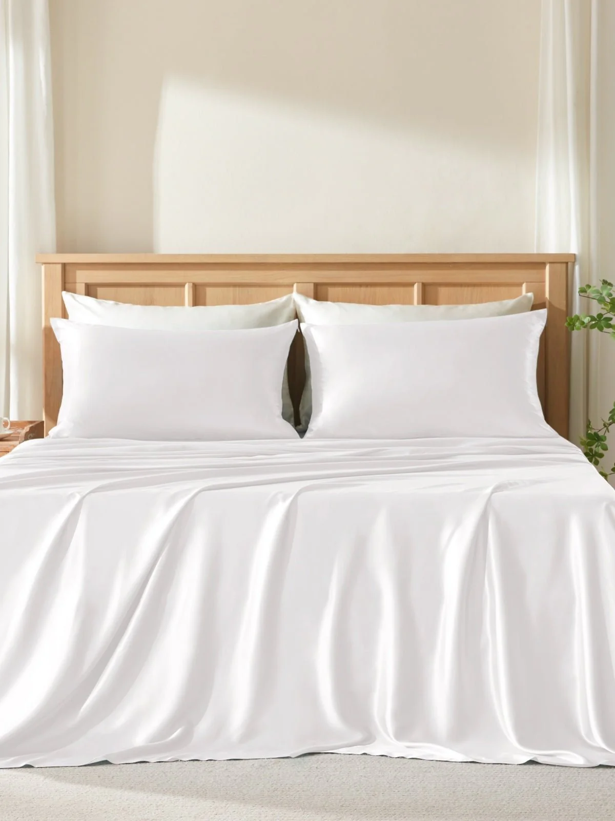 Image of 100 Real Mulberry Silk Sheet Set