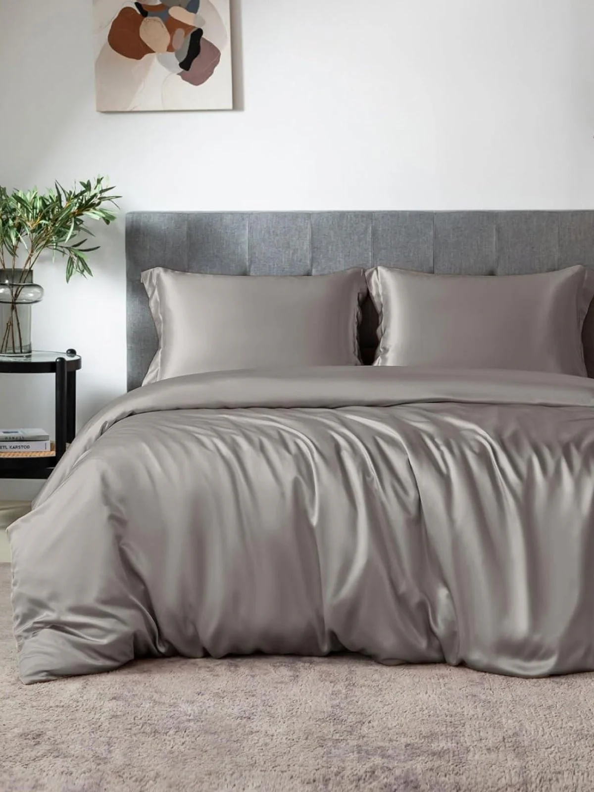 Image of Final Sale - 19 Momme Silk Duvet Cover Set (4 Pieces)(Limited Stock)