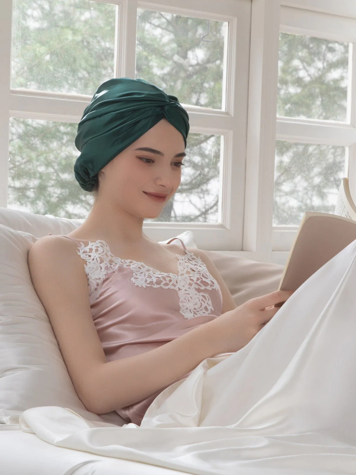 Image of Luxury Double Sided Silk Turban Extra Thick and Plush