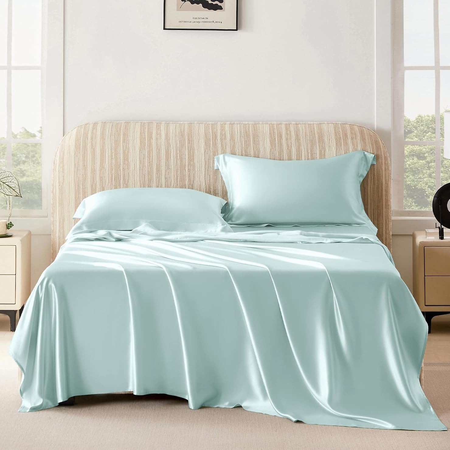 Classic Silk Sheet Set with Flange Pillowcases