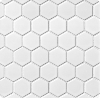 Hex Matt White Mosaic
