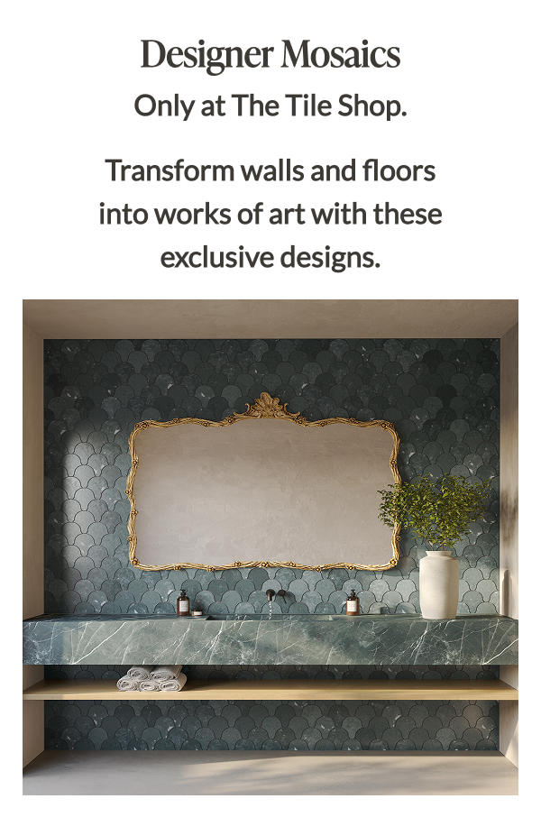 Designer Mosaics Only at The Tile Shop. Transform walls and floors into works of art with these exclusive designs. 
