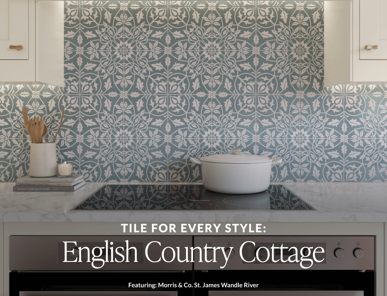 Tile For Every Style: English Country Cottage - Featuring: Morris & Co. St. James Wandle River
