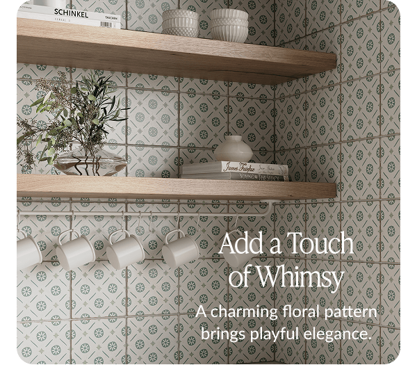 Add a Touch of Whimsy. A charming floral pattern brings playful elegance. 