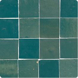 Zellige Turquoise Gloss Ceramic Wall and Floor Tile
