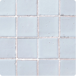 Zellige Light Grey Gloss Ceramic Mosaic Floor and Wall Tile