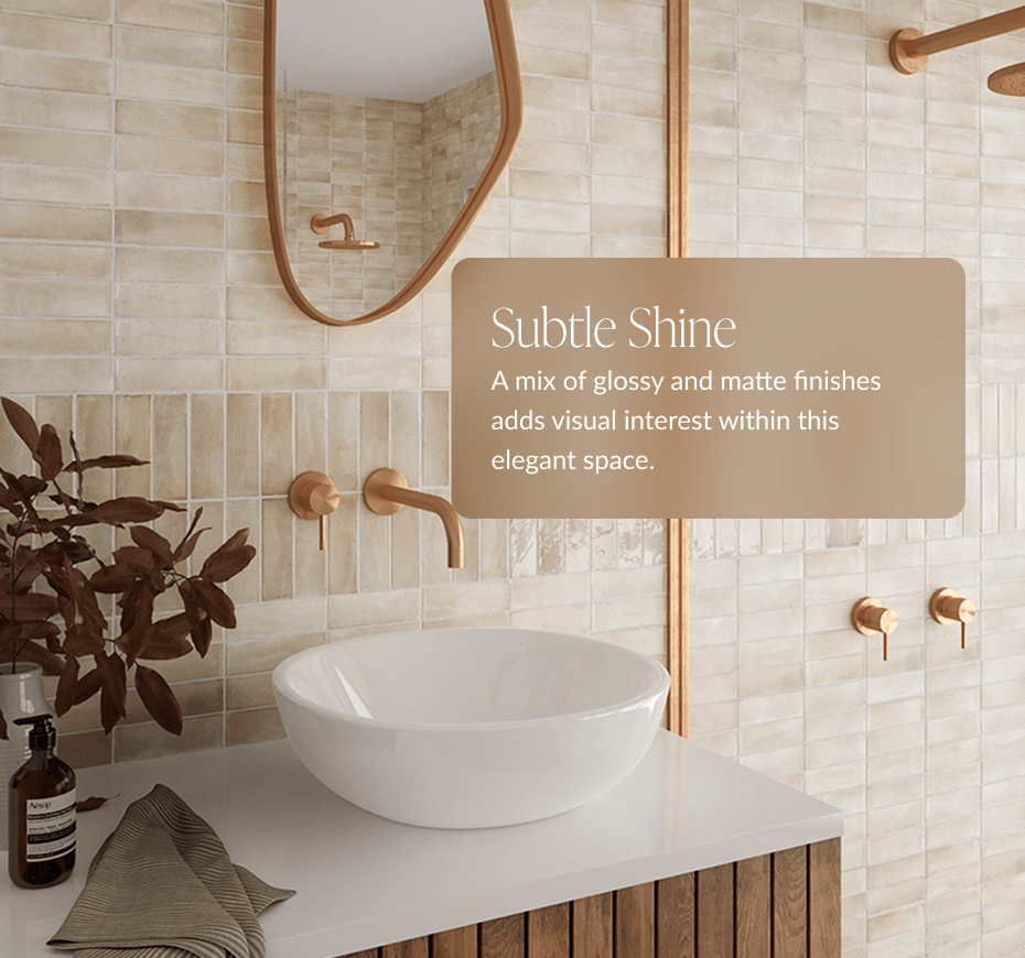 Subtle Shine - A mix of glossy and matte finishes adds visual interest within this elegant space. 