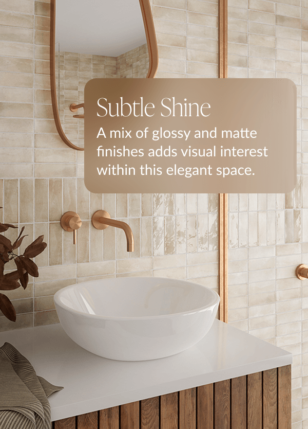 Subtle Shine - A mix of glossy and matte finishes adds visual interest within this elegant space. 