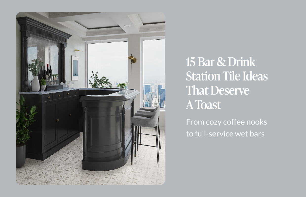 15 Bar & Drink Station Tile Ideas That Deserve A Toast - From cozy coffee nooks to full-service wet bars