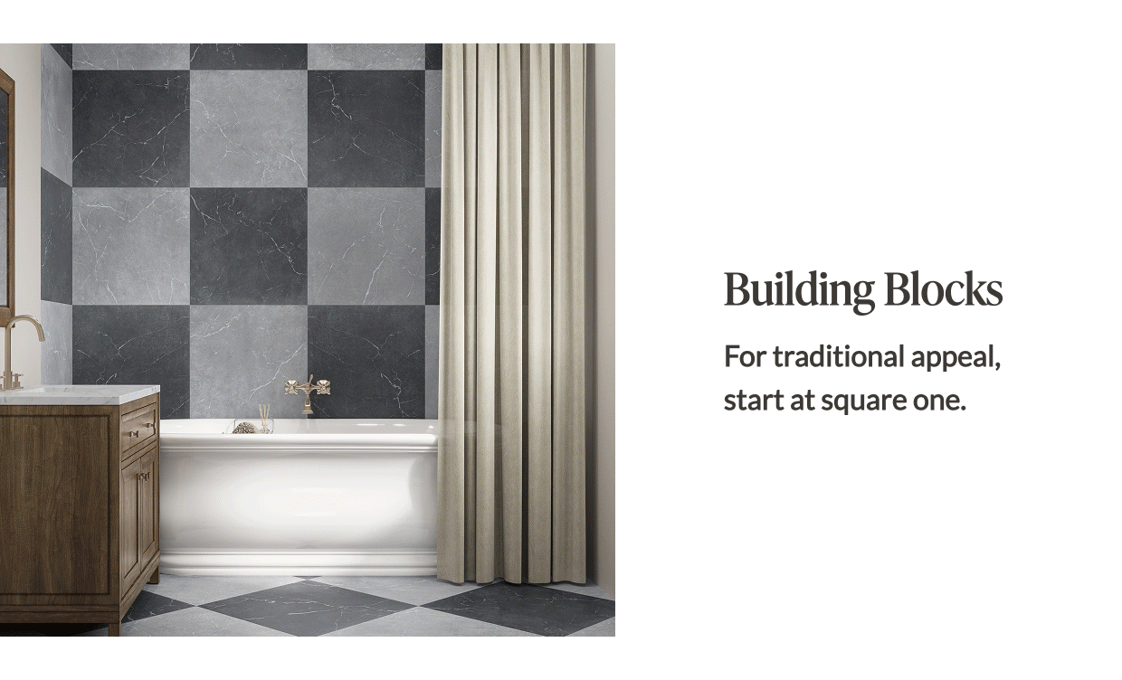Building Blocks - For traditional appeal, start at square one. 