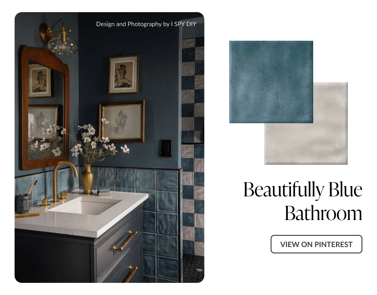Beautifully blue bathroom - View on Pinterest
