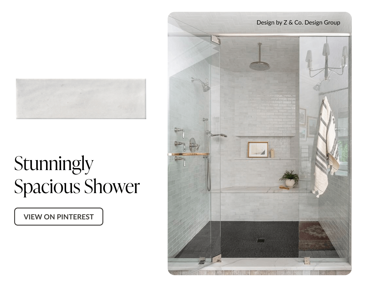 Stunningly spacious shower - View on Pinterest