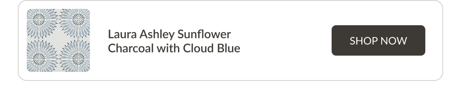 Laura Ashley Sunflower Charcoal with Cloud Blue Shop Now