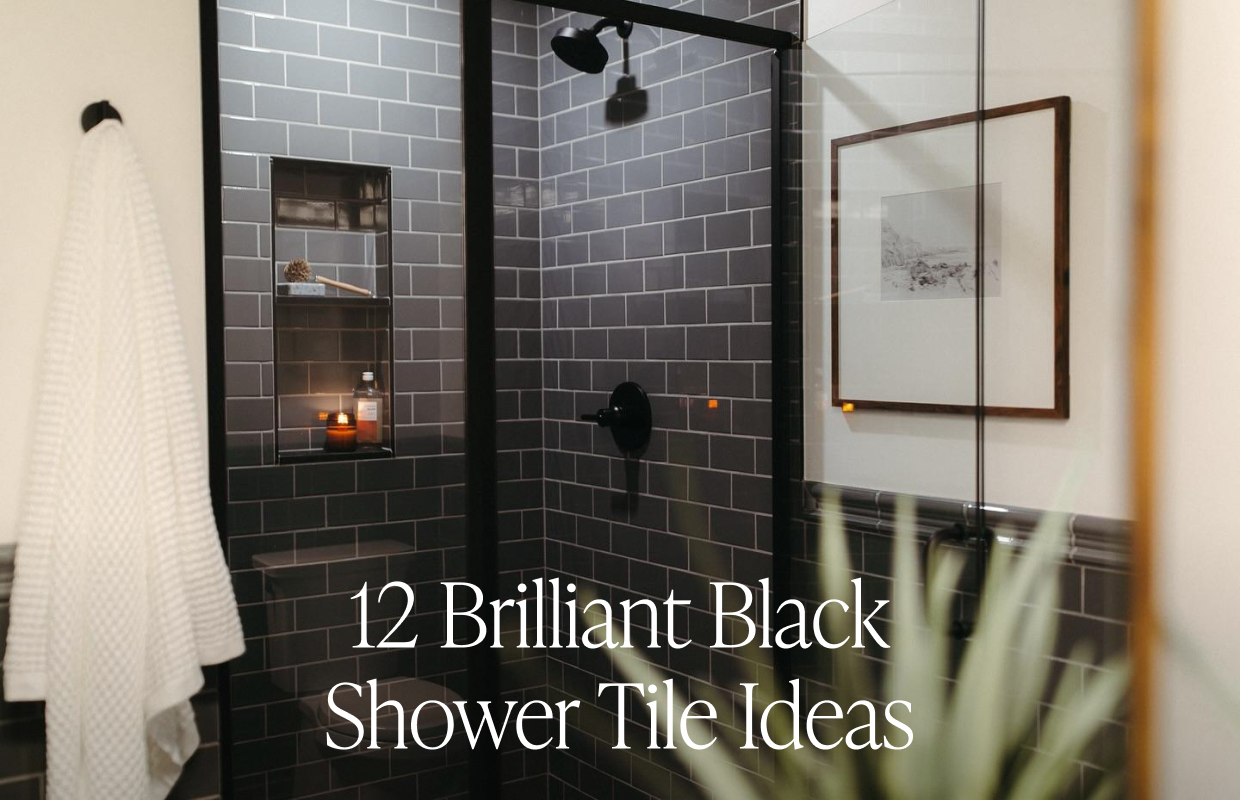 12 Brilliant Black Shower Tile Ideas