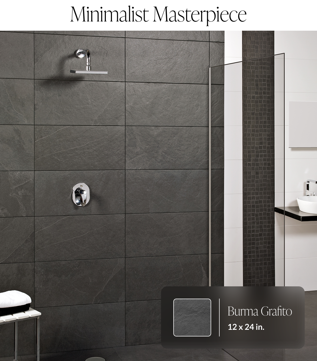 Minimalist Masterpiece - Burma Grafito 12 x 24 in.