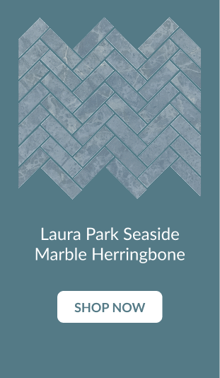 Laura Park Seaside Marble Herringbone - Shop Now