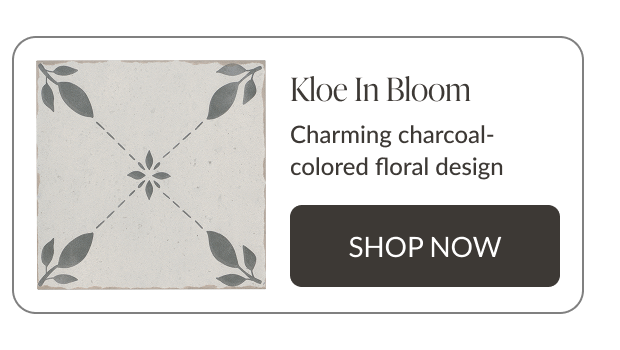 Kloe In Bloom - Charming charcoal-colored floral design - Shop Now