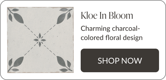 Kloe In Bloom - Charming charcoal-colored floral design - Shop Now