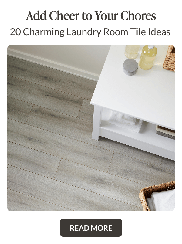 Add Cheer To Your Chores: 20 Charming Laundry Room Tile Ideas - Read More