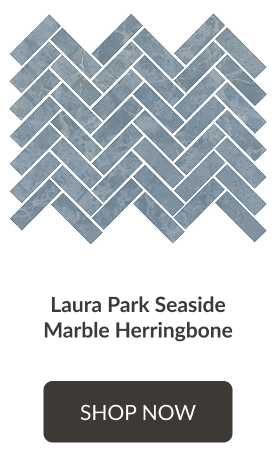 Laura Park Seaside Marble Herringbone - Shop Now