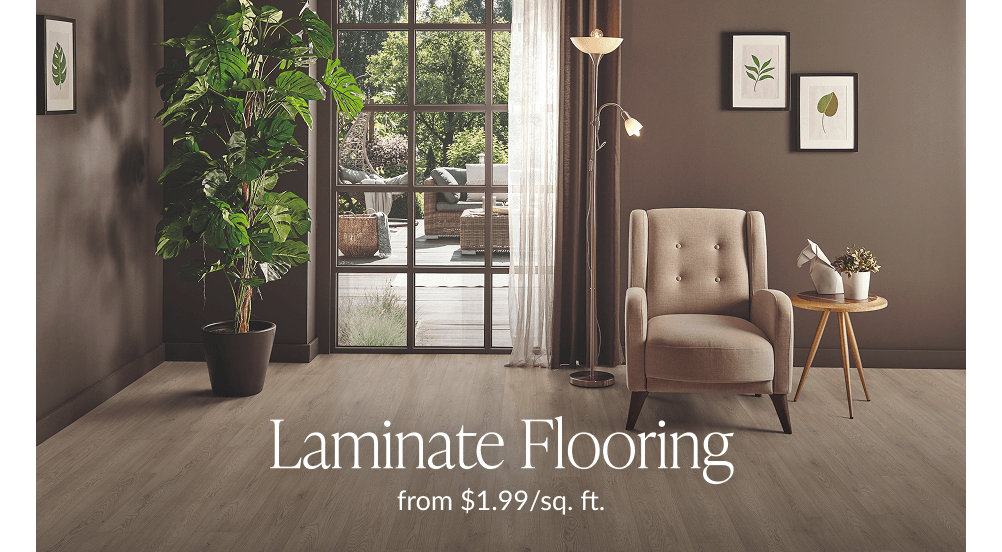 Laminate Flooring from $1.99/sq. ft. 