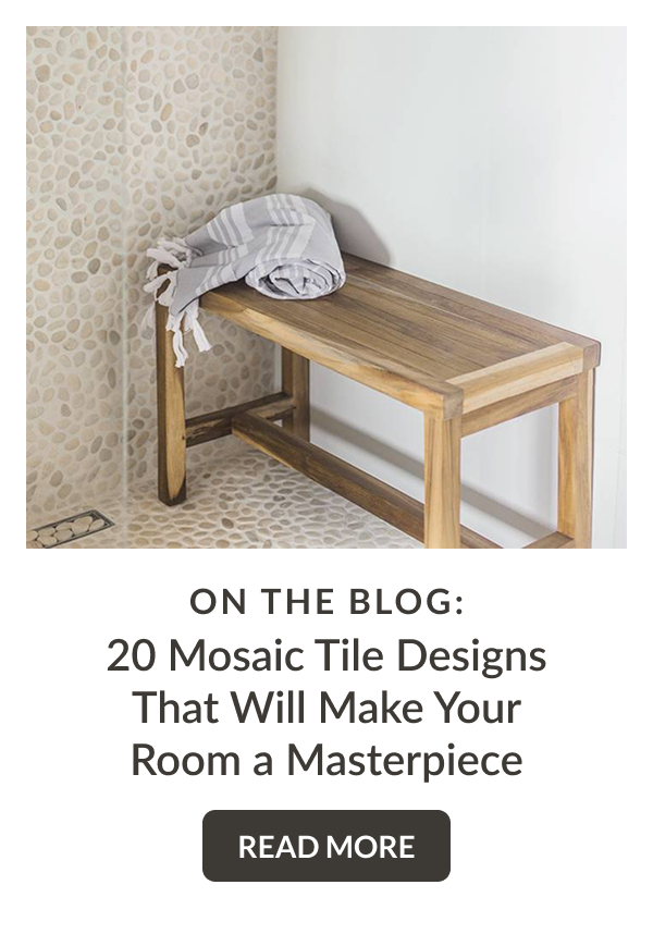 On The Blog: 20 Mosaic Tile Designs That Will Make Your Room a Masterpiece - Read More