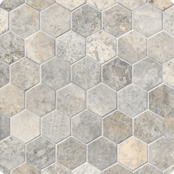 Claros Silver Hex Mosaic