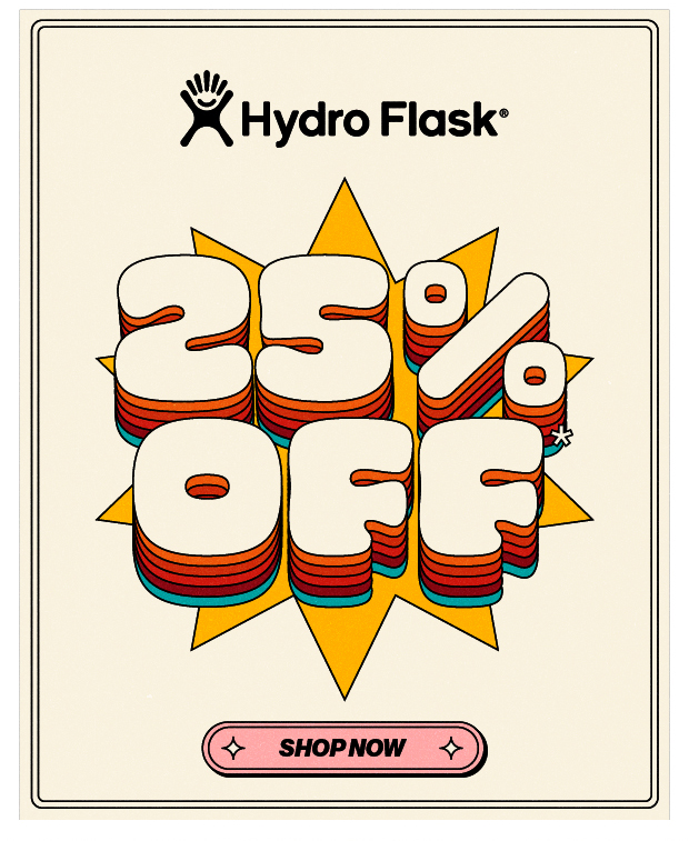 25% Off Hydro Flask
