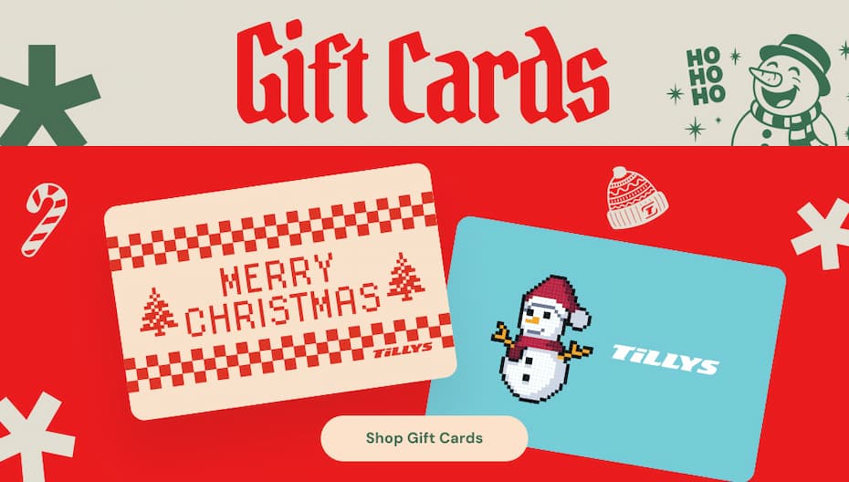 TILLYS Holiday Gift Cards