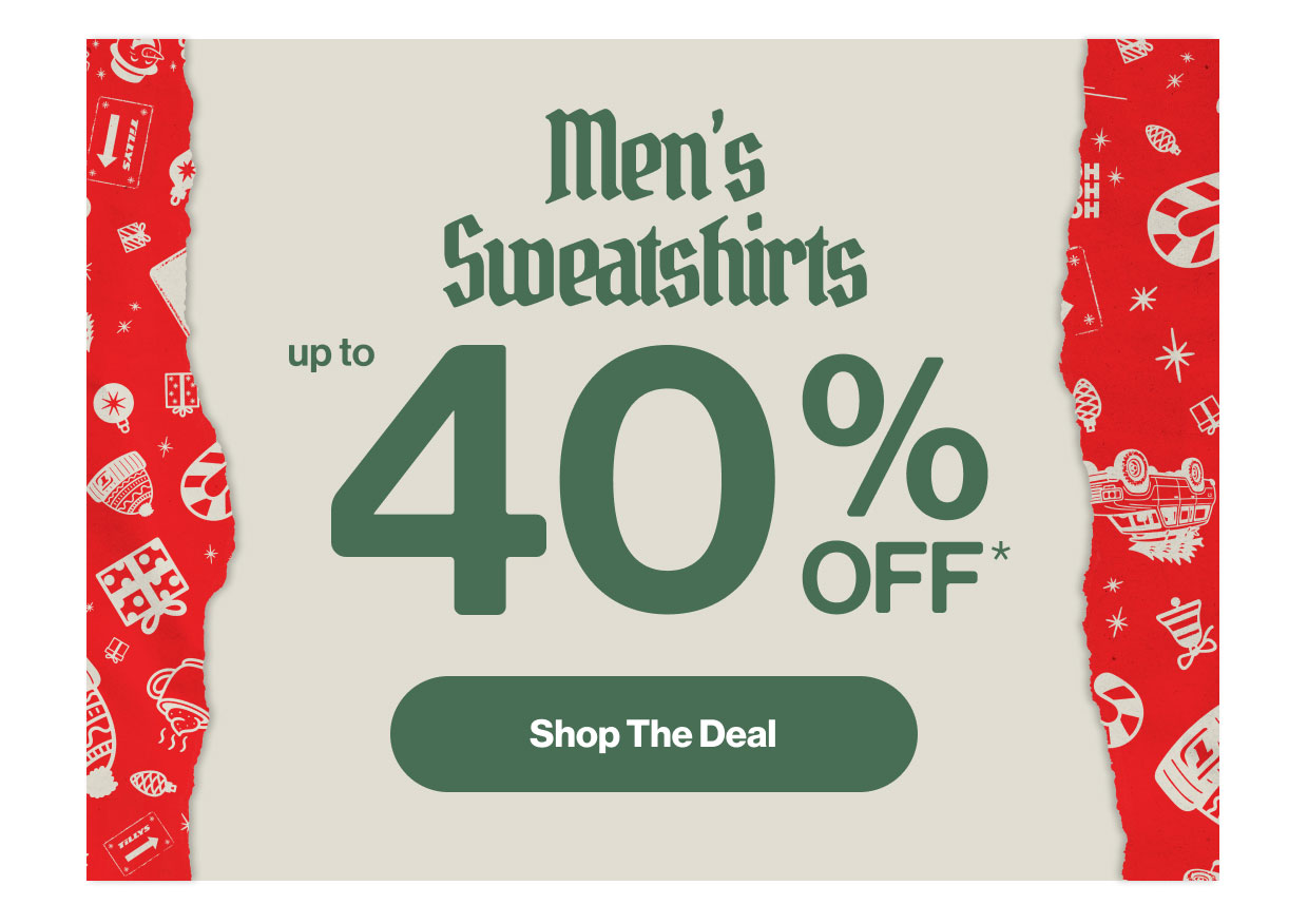 Mens Sweatshirts 40% Off