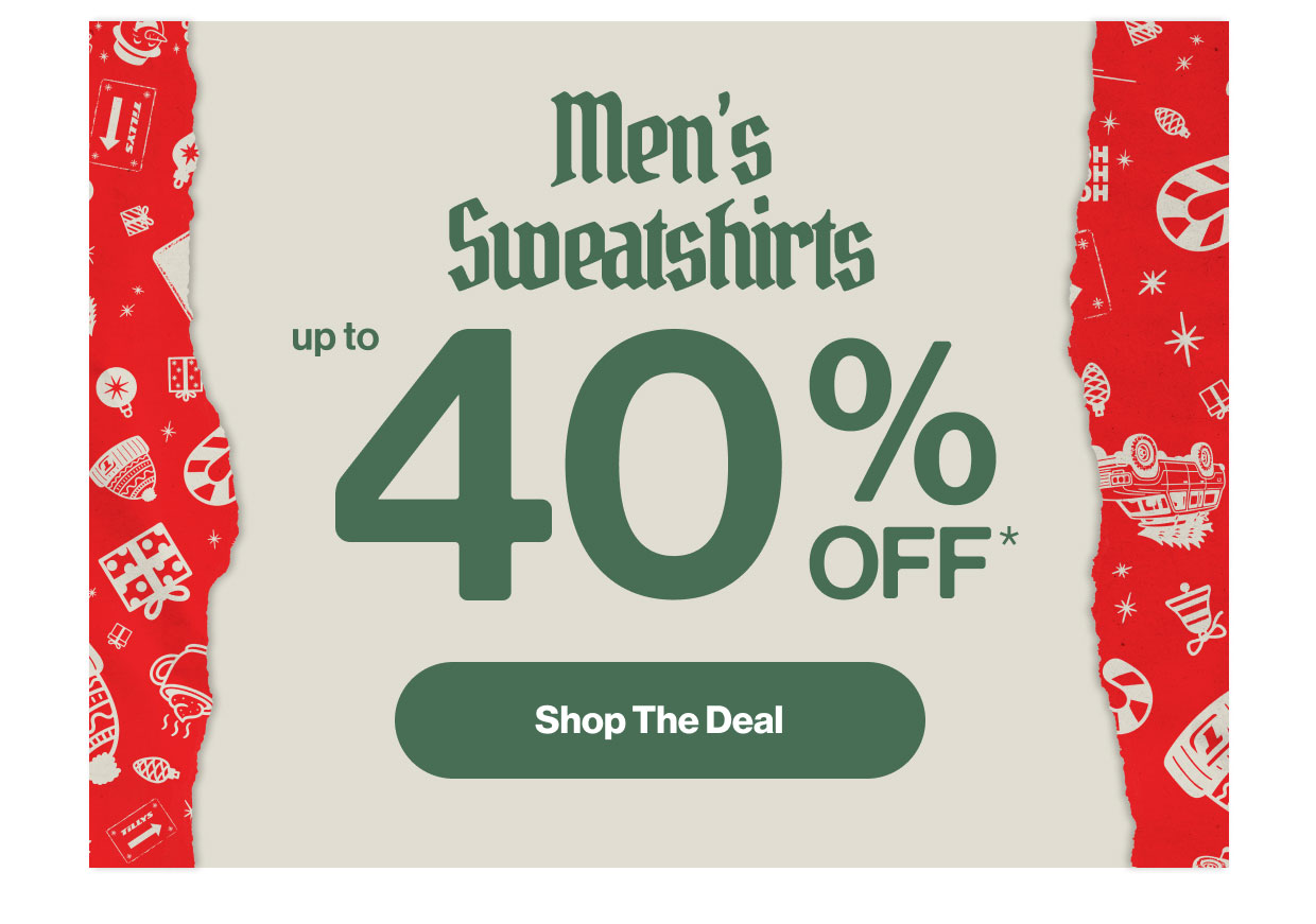 Mens Sweatshirts 40% Off
