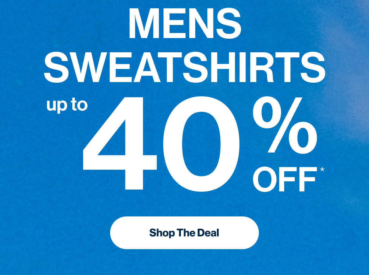 Mens Sweatshirts 40% Off