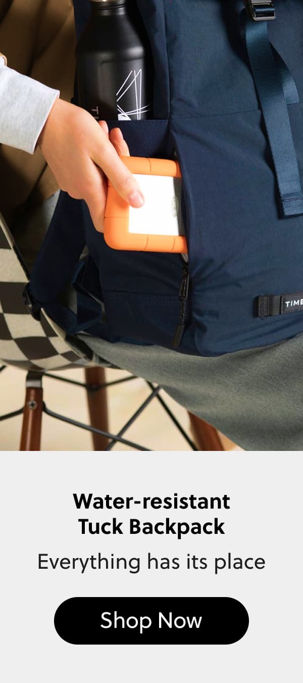 Water-resistant Tuck Backpack