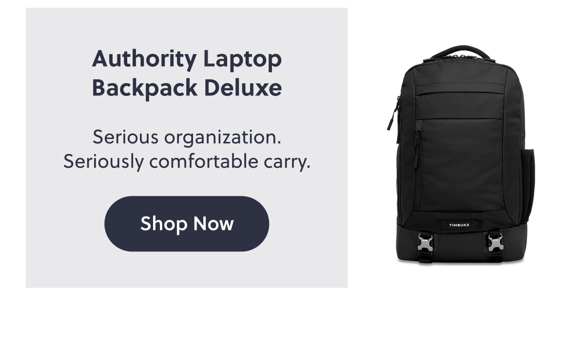 Authority Laptop Backpack Deluxe Serious organization. Seriously comfortable carry. Shop now