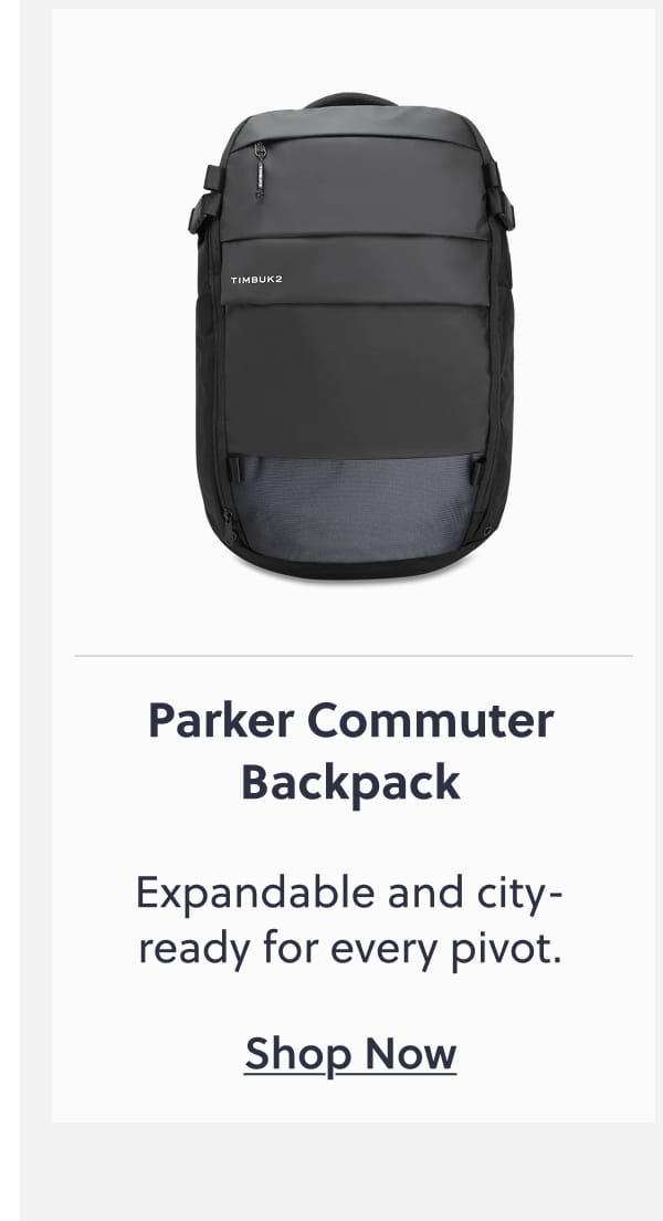 Parker Commuter Backpack | Expandable and city-ready for every pivot. Shop now