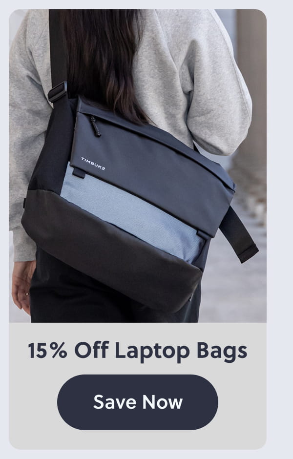 15% Off Laptop Bags Save now