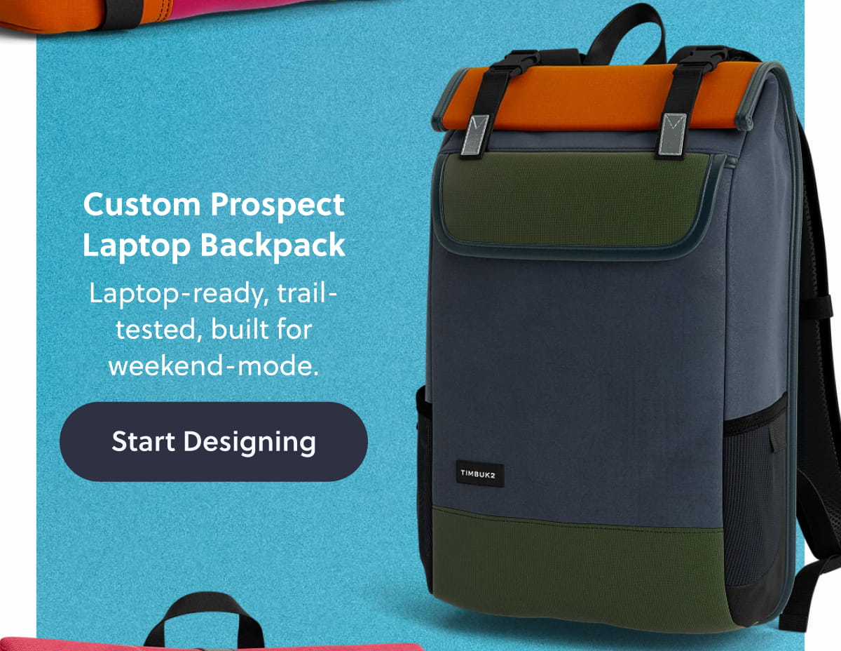 Custom Prospect Laptop Backpack | Laptop-ready, trail-tested, built for weekend-mode. Start Designing