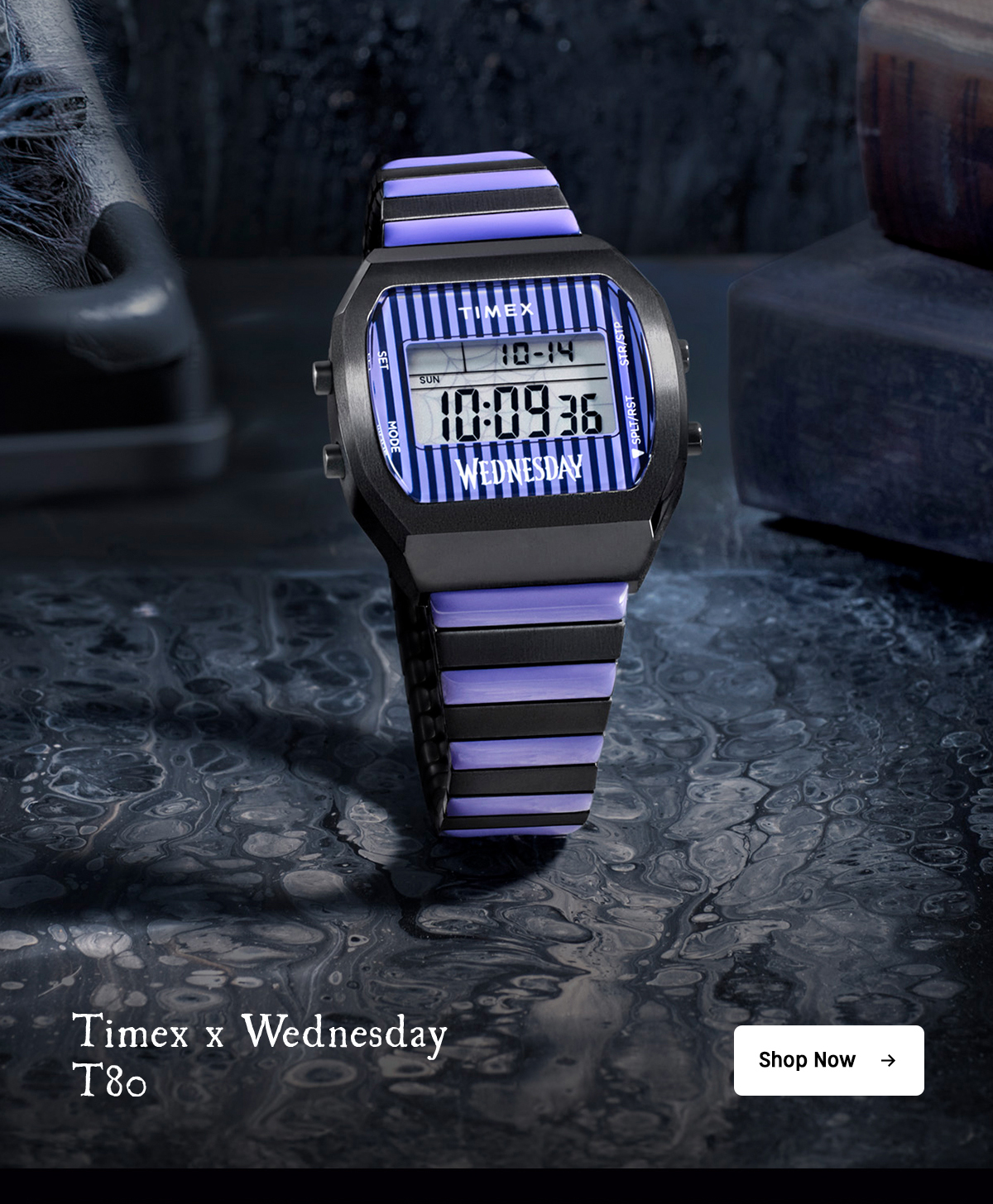 timex x wednesday t80 | shop now
