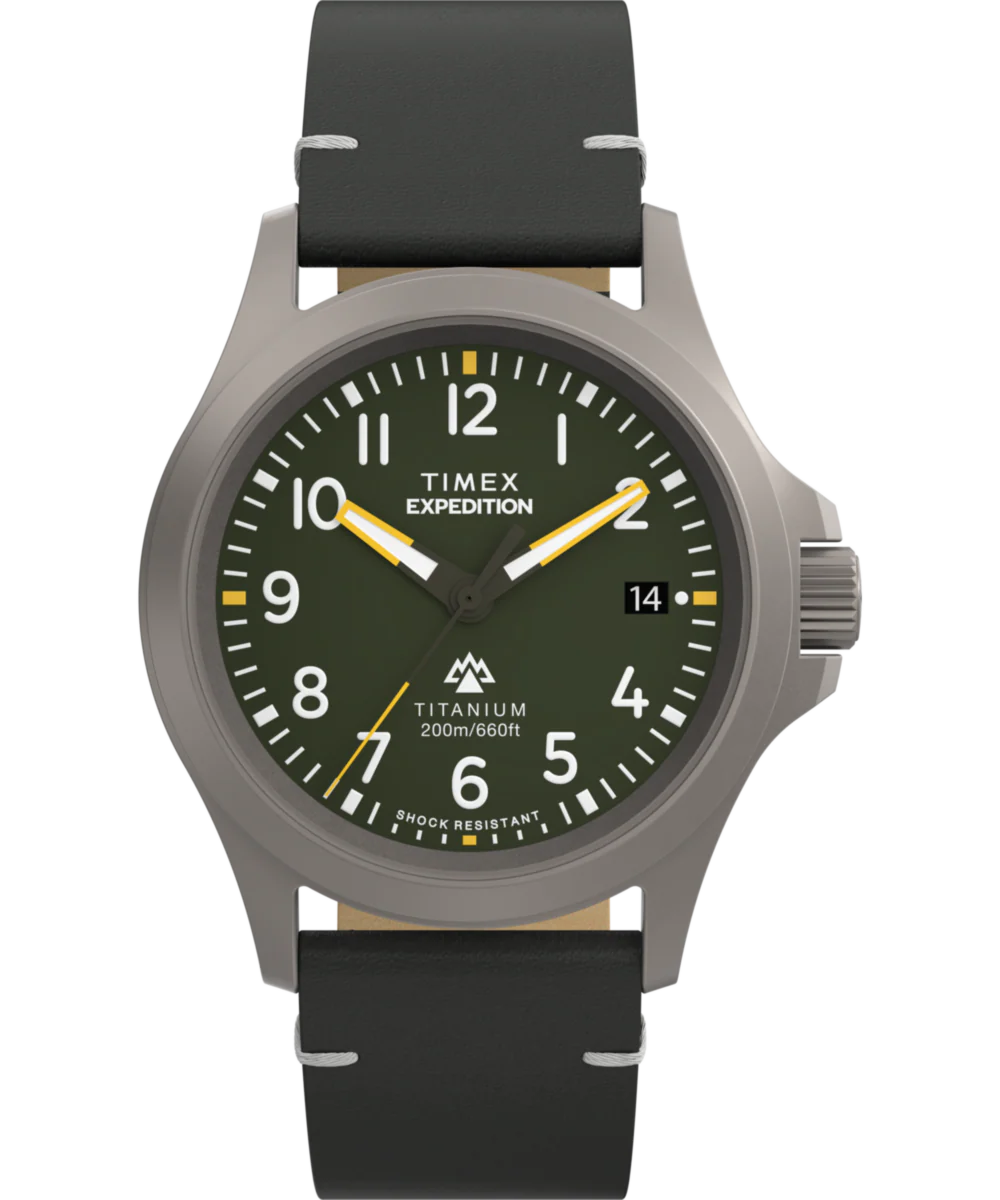 Image of Expedition Titanium 38mm Leather Strap Watch&nbsp;