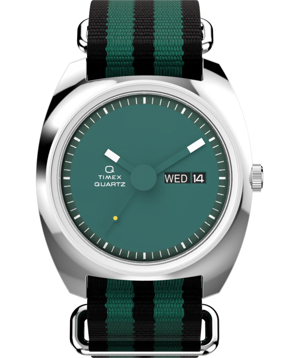 Image of Q Timex® 1975 Enigma 37mm Fabric Strap Watch
