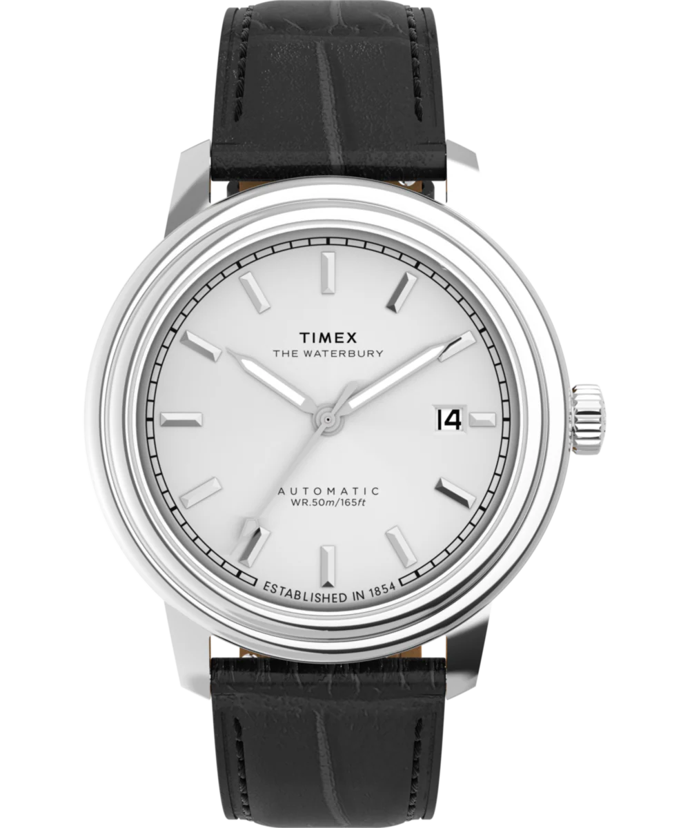 Image of Waterbury Metropolitan Automatic 41mm Leather Strap Watch&nbsp;