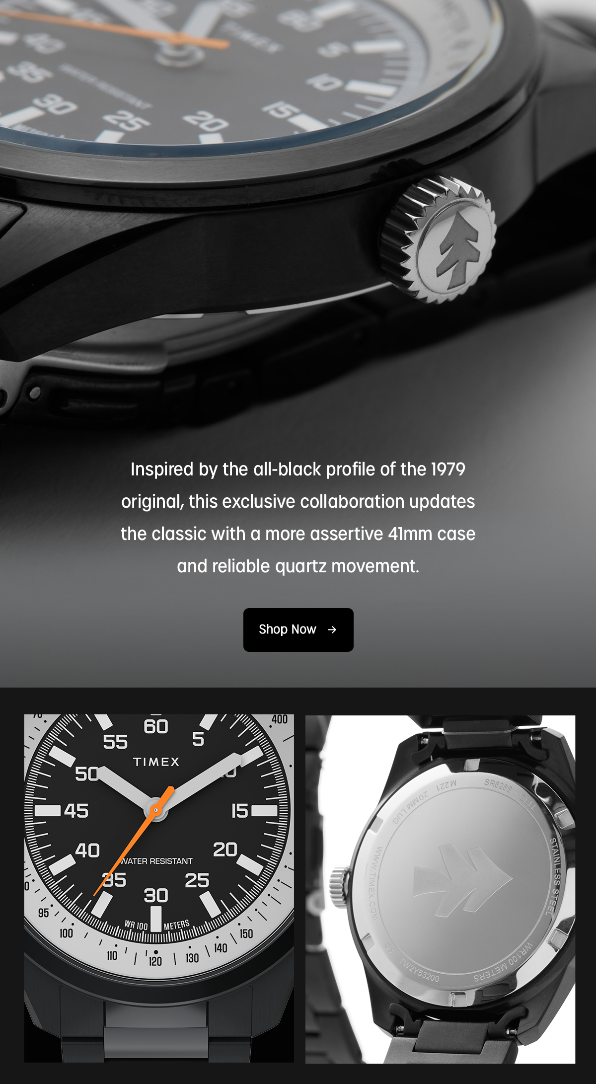 Shop Now - Timex x Huckberry Black Max