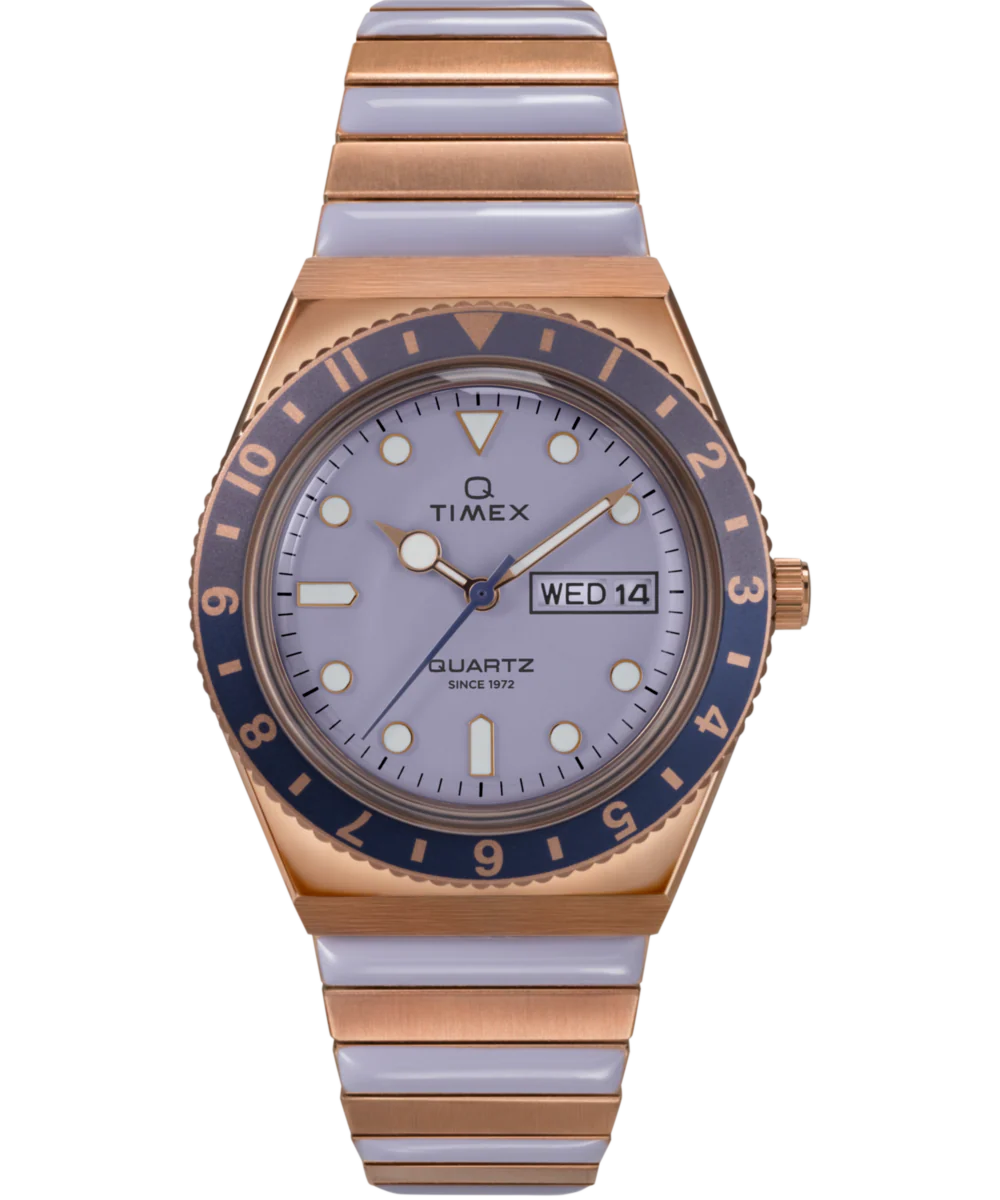 Image of Q Timex® 36mm Stainless Steel Expansion Band Watch&nbsp;