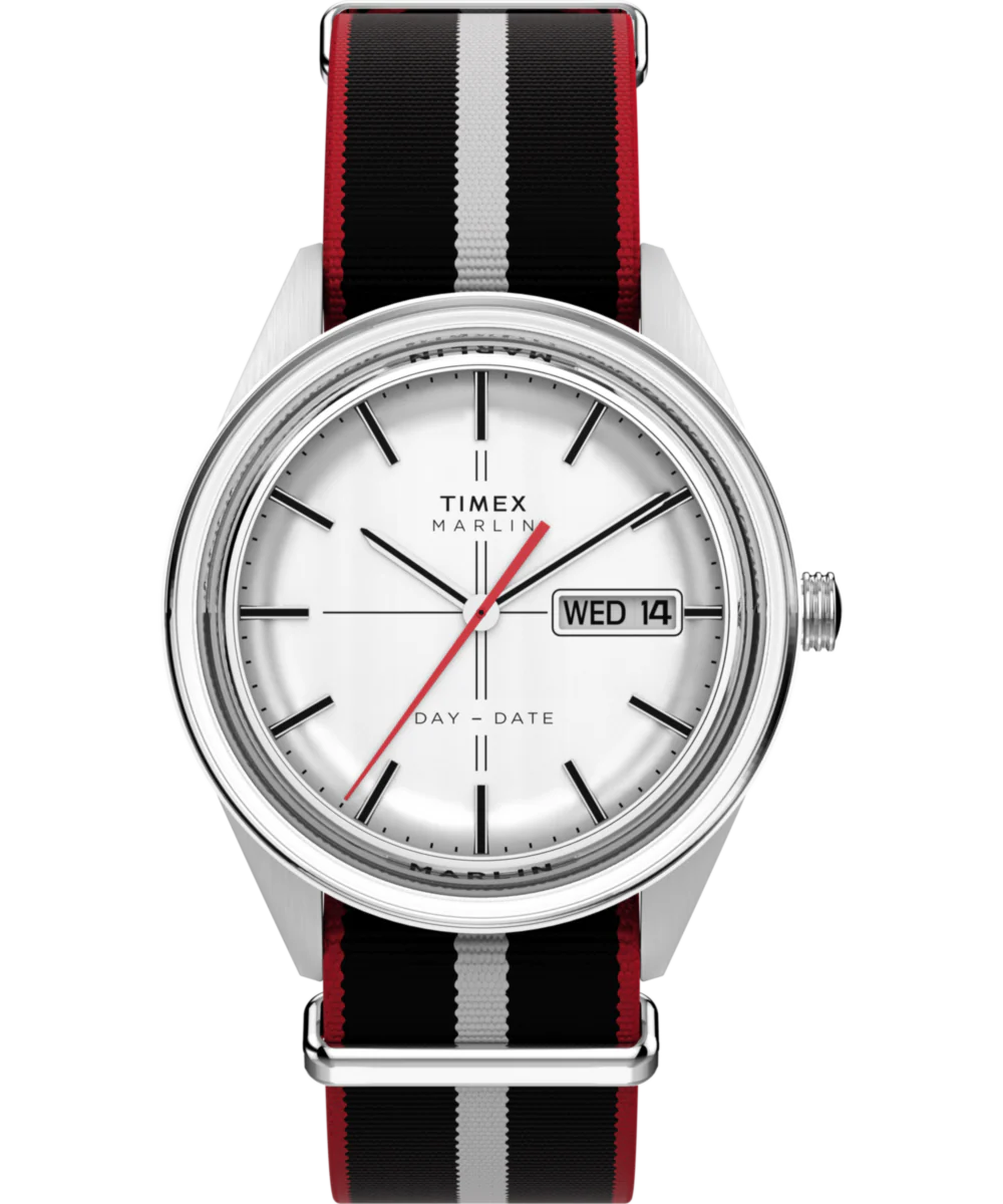 Image of Marlin® Jet Quartz 38mm Fabric Strap Watch