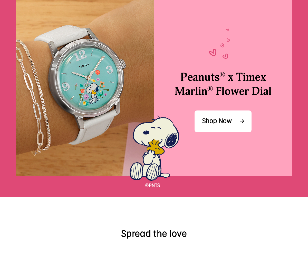 Shop Now (Peanuts x Timex Marlin Flower Dial) - Timex