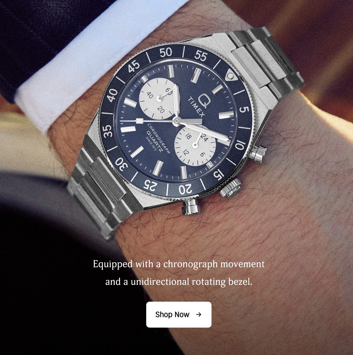 Shop Now (Q Continental Chrono) - Timex