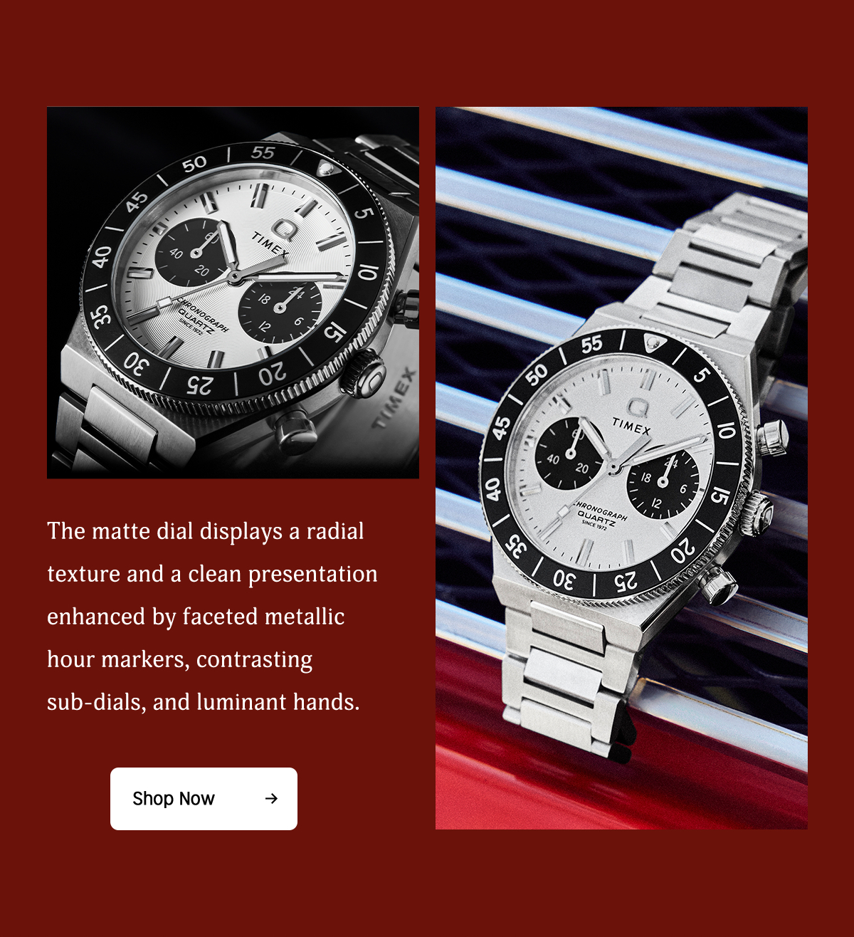 Shop Now (Q Continental Chrono) - Timex