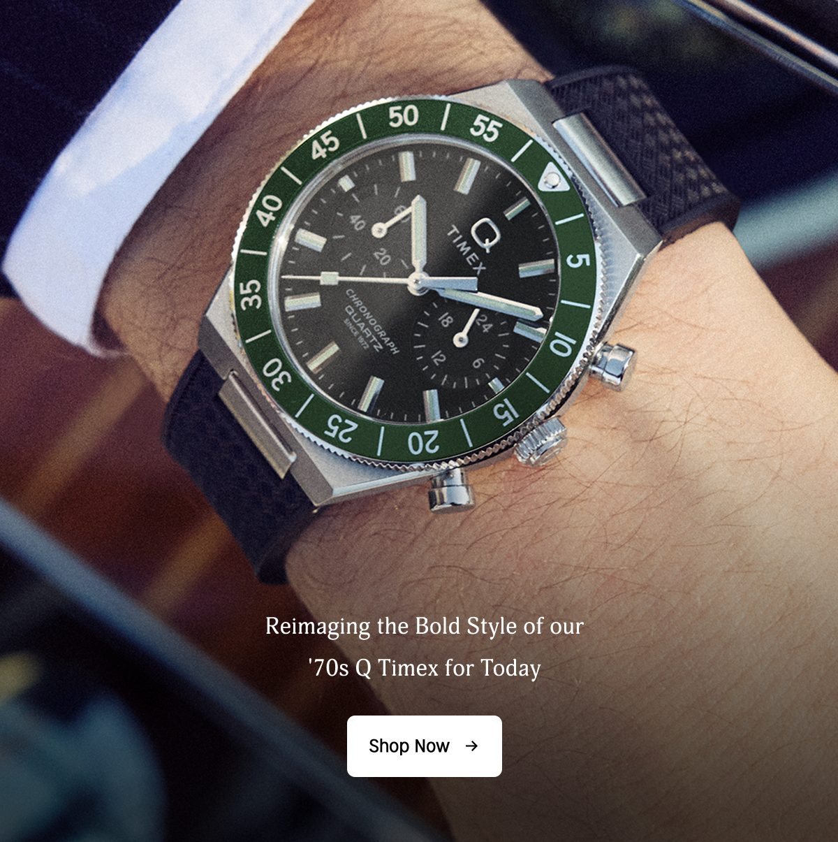 Shop Now (Q Continental Chrono) - Timex