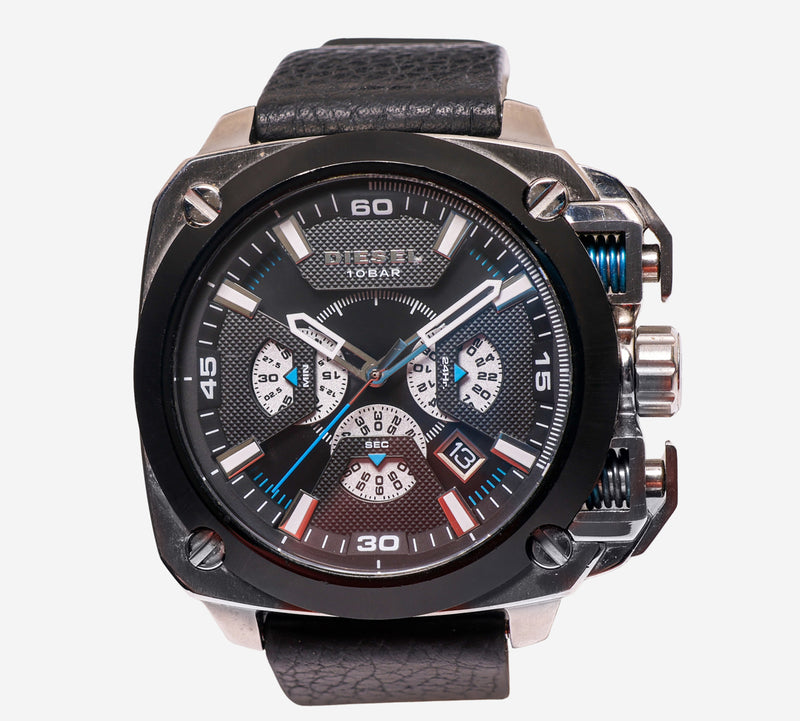 Diesel Rewound Silver and Black Colored Quartz Analog Watch